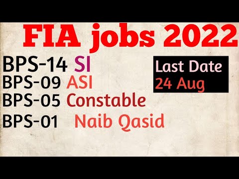 FIA Jobs 2022